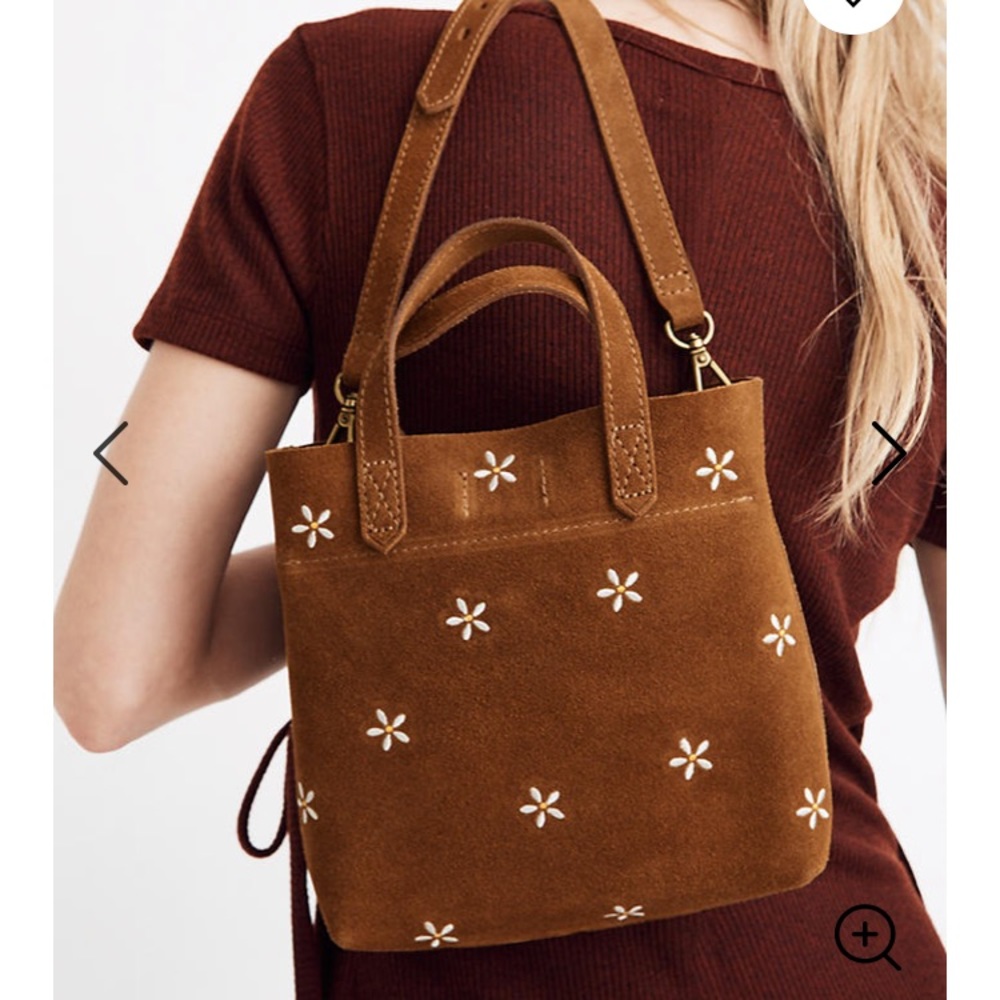 Madewell Transport Daisy Embroidered Suede